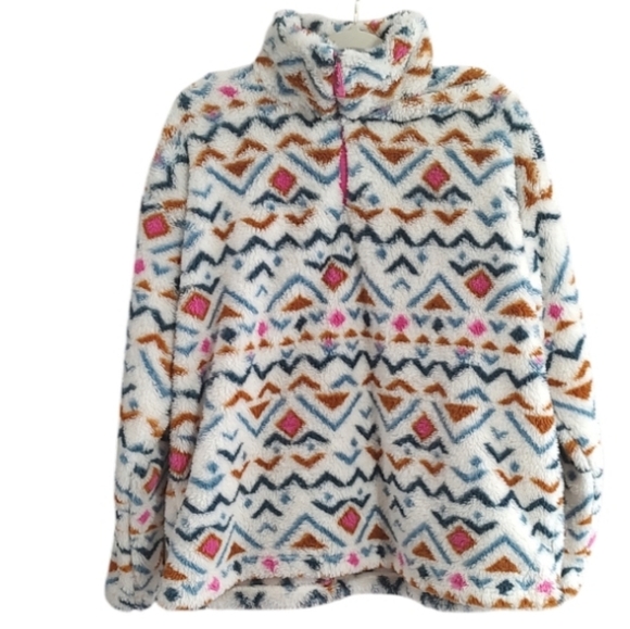 Eddie Bauer Sweaters - Eddie Bauer Multicolor Patterned Fleece Pullover Size XXL